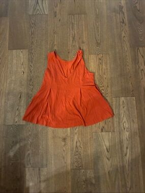 Madewell Flowy V-Neck Tank Top - Orange